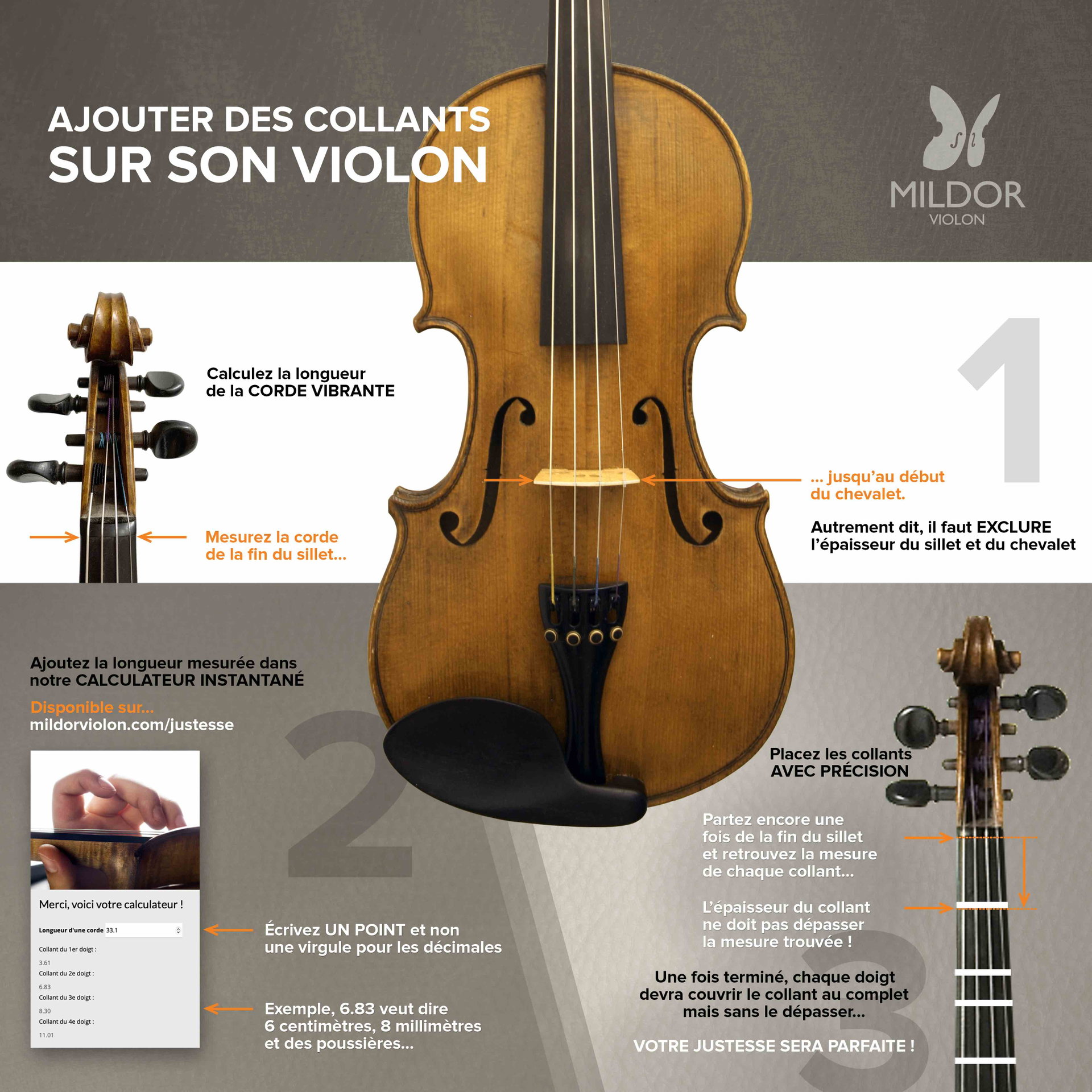 placer ses collants sur son violon