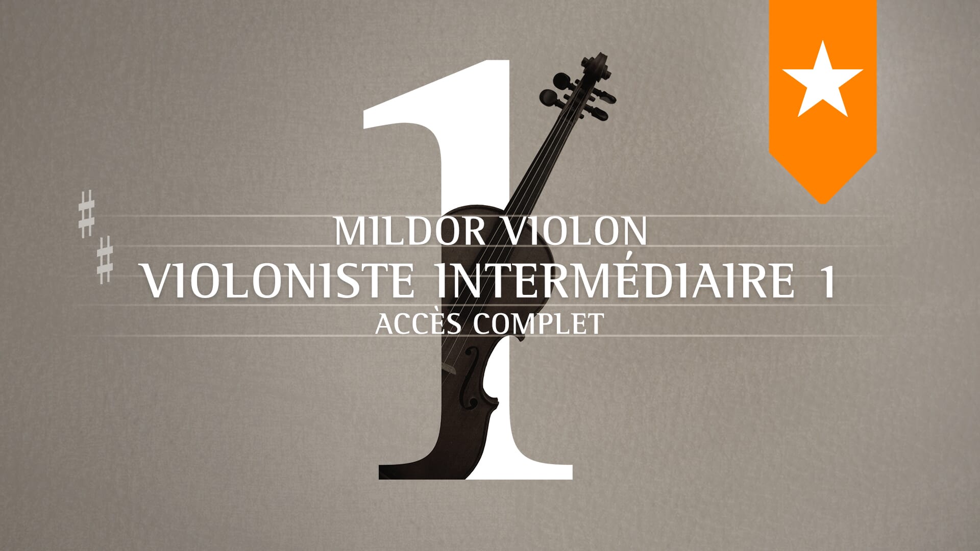 Mildor Violon lance son cours Violoniste intermédiaire 1. Accès complet.
