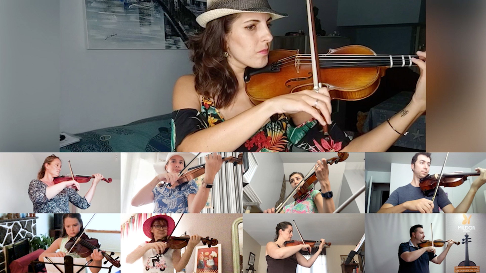 Atelier Santa Lucia - Performance à plusieurs musiciens - Premier atelier intermédiaire de Mildor Violon où on a appris Santa Lucia. - 2021-07-17