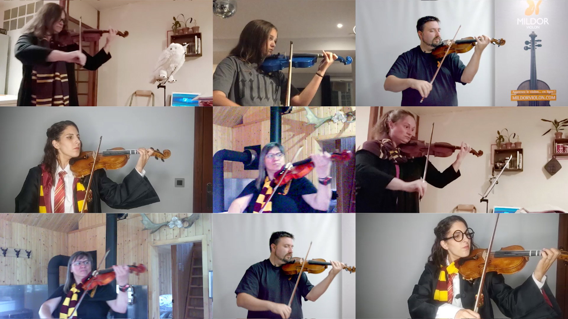 Atelier Harry Potter - Performance à plusieurs musiciens - Atelier intermédiaire Mildor Violon où l'on a interprété le thème d'Harry Potter. - 2021-09-25
